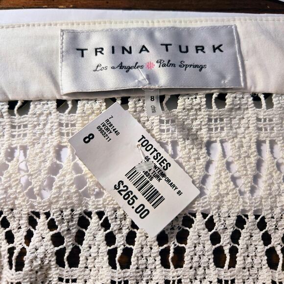Trina Turk Cotton size 8 sweater with brass - Picture 3 of 16